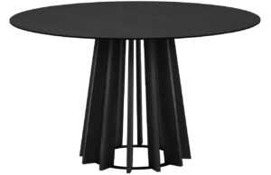 Černý dubový jídelní stůl Micadoni Mojave 145 cm