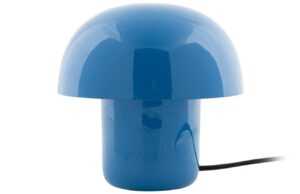 Time for home Modrá kovová stolní lampa Champignon mini