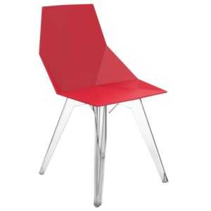 VONDOM Červená plastová zahradní židle FAZ