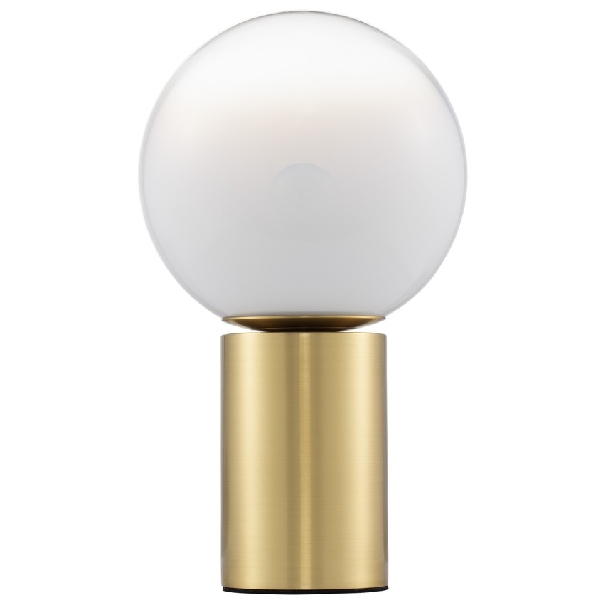Bílo-zlatá skleněná stolní lampa Nova Luce Vita