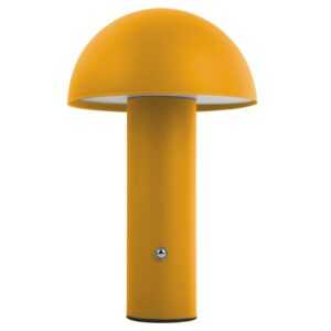 Time for home Žlutá kovová stolní lampa Fungus