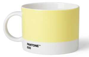 Světle žlutý porcelánový hrnek na čaj Pantone Light Yellow 600 475 ml