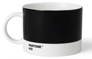 Černý porcelánový hrnek na čaj Pantone Black 419 475 ml