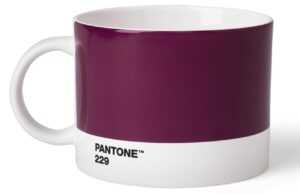 Fialový porcelánový hrnek na čaj Pantone Aubergine 229 475 ml