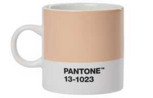 Světle oranžový porcelánový hrnek na espresso Pantone Peach Fuzz 13-1023 120 ml