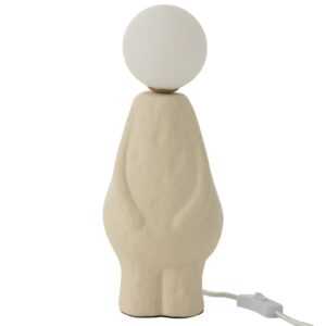 Béžová kameninová stolní lampa J-line Figure