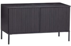 WOOOD Černý borovicový TV stolek Gravia 100 x 44 cm