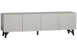 WOOOD Světle šedý dřevěný TV stolek Miste 181 x 46 cm