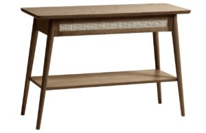 Tmavě hnědý dubový toaletní stolek Unique Furniture Barrali 110 x 40 cm